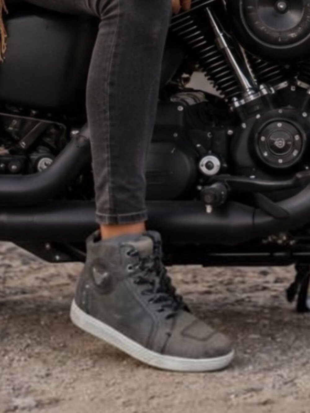 Harley Davidson Bateman Gunmetal Grey Motorcycle Sneaker Boot Size 8.5